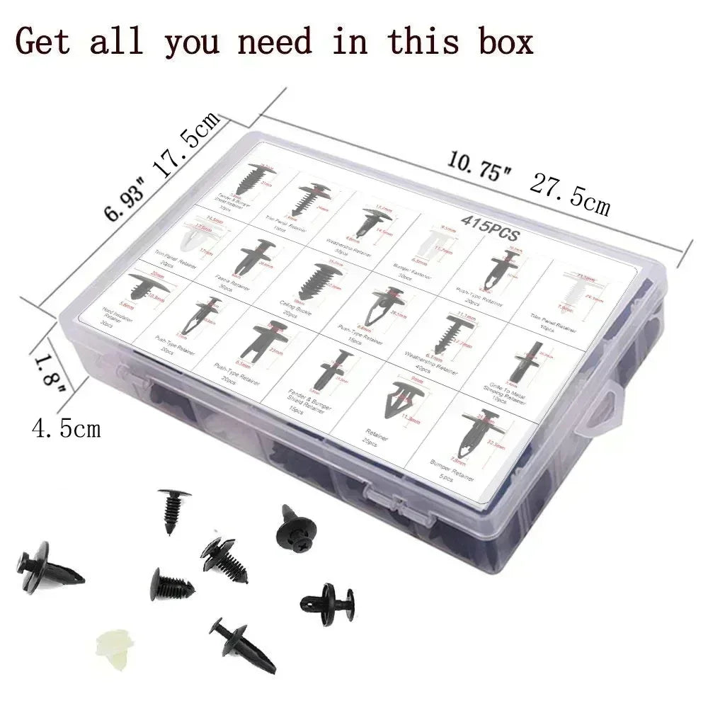 800pcs Car Plastic Retainer Clips Kit 680pcs Auto Fender Push Pin Rivet Door Trim Panel Car Fastener Clip Mixed Set Amagi