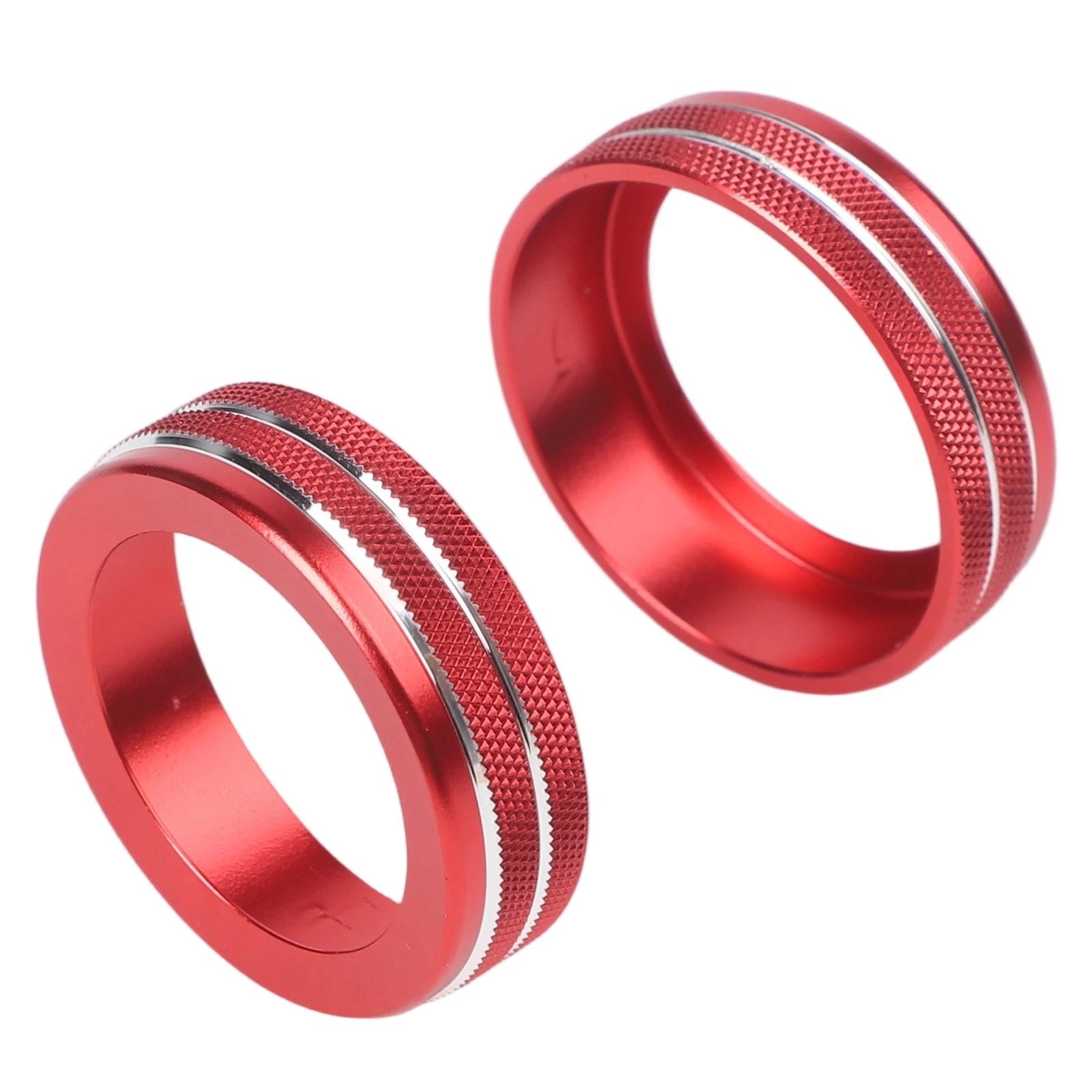 2pc AC Volume Control Switch Knob Trim Cover Ring For Ford For Explorer 2020-2025 Volume Knob Cover Switch Trim Car Styling Trim