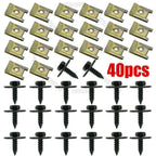 60pc U-Shape Metal Nut/Screw Washers for BMW E46 E92 E90 F10 Car Fender Bumper Cross Head Screws Engine Guard Clip Chassis Sheet
