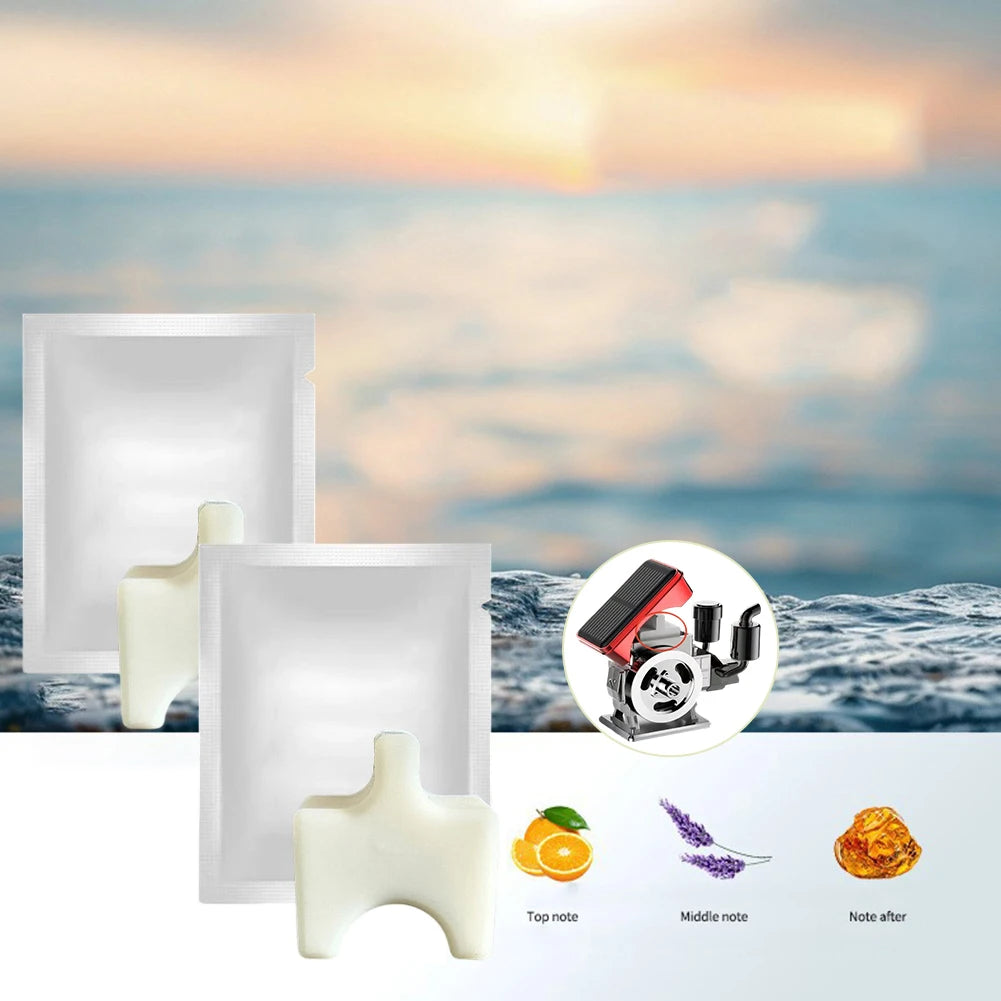 2/5 PCS Diffuser  Solar Powered Rotating  Car Purifier Simulated  Engine Scent Tablet Car Aromatherapy  Machine Fragrant Tablet