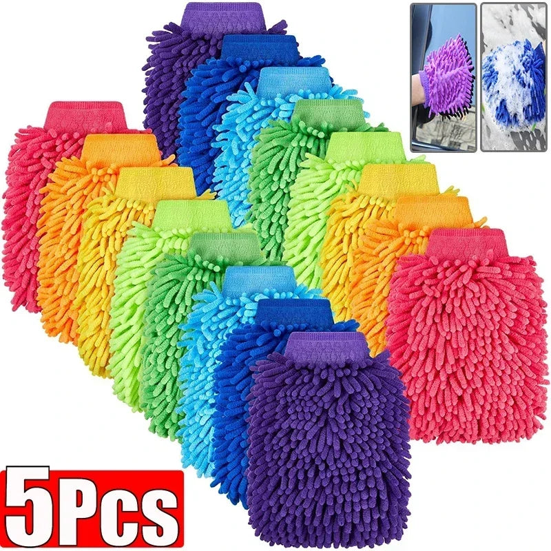 Car Wash Gloves Washing Wiper Car Cleaning Towel Auto Dust Washer Mitt Microfiber Gloves Car Wash Household Washing Amagi