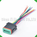 12 Pin Black DT Automotive Connectors Wire harness Plug For Deutsch DT06-12S DT04-12P D...