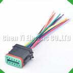 12 Pin Black DT Automotive Connectors Wire harness Plug For Deutsch DT06-12S DT04-12P D...
