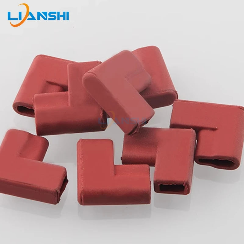 100pcs 2.8 flag shaped silicone sheath 110 elbow double wire insulated high temperature sheath DF110-4.0