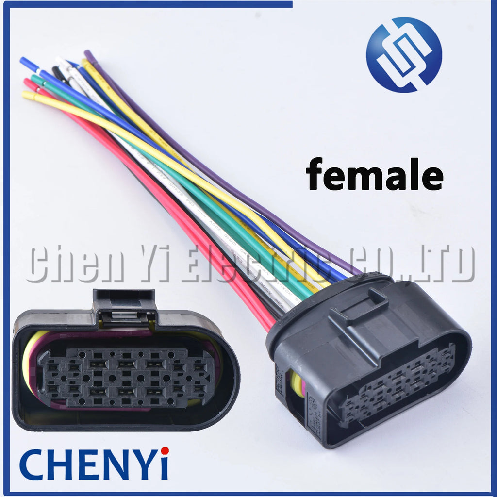 14 Pin LED light lamp wire socket automotive waterproof connector wiring Pigtail 3C0973737 3C0973837 3C0 973 737 3C0 973 837
