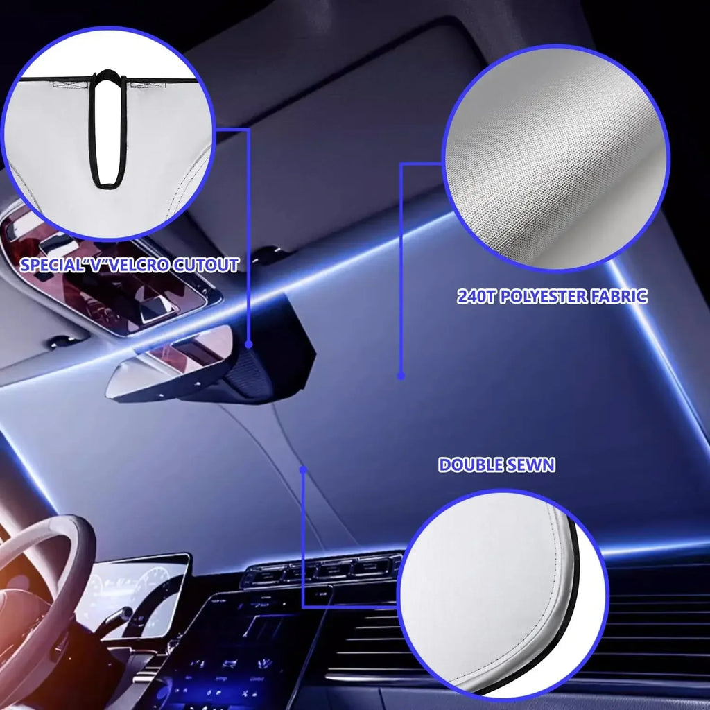 Front Windshield Sunshade, Foldable Sun Visor , Suitable for Sedan and SUV Models Amagi