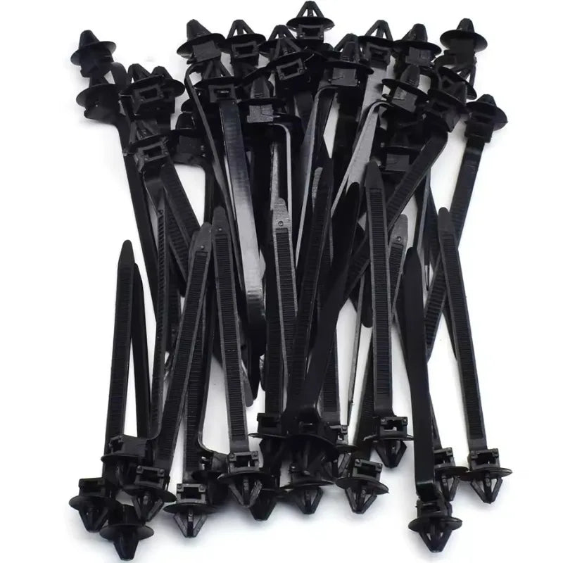 20/10Pcs Nylon Car Tie Wrap Cable Fixed Fasteners Clips Car Cable Fastening Strap Wire Band Tie Wrap Zip Tie Auto Fastener 9.5cm