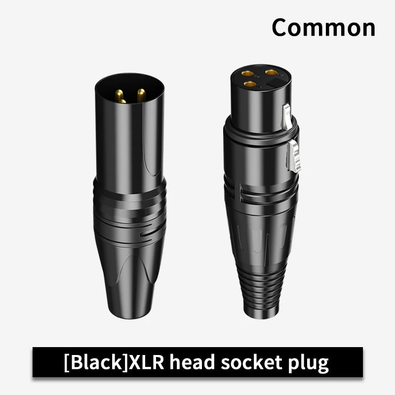 10 Set 3Pin XLR Color Head Pure Copper Pin Male and Female Audio Microphone Connector Canon Welding Plug Socket