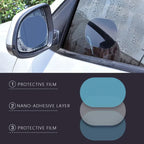 2PCS Car Rearview Mirror Cover Anti-Fog Anti-glare Rainproof Film Clear Sight Safe Driving Auto Protection Car Glass Amagi