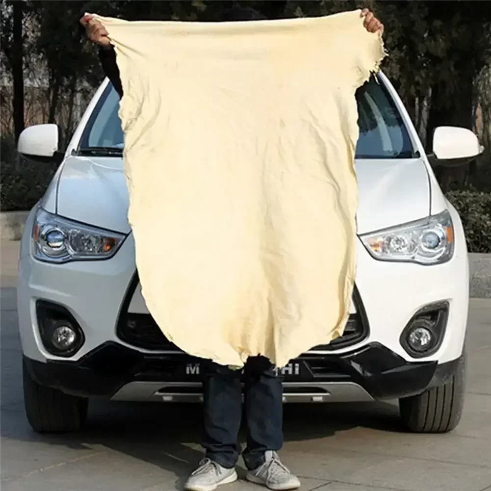 Car Wash Towel Chamois Clean Towel Natural Genuine Leather Cloth Auto Home Motorcycle Washing Care Quick Dry Super Absorbent Ama