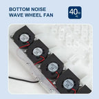 Cooling Car Seat Cushion with Adjustable Fan Breathable 3D Honeycomb Design All-Season Ventilated Auto Seat with Leather Surface