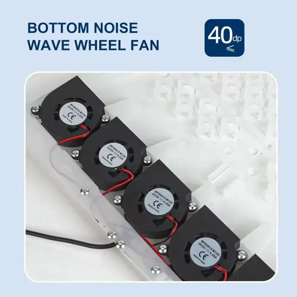 Cooling Car Seat Cushion with Adjustable Fan Breathable 3D Honeycomb Design All-Season Ventilated Auto Seat with Leather Surface