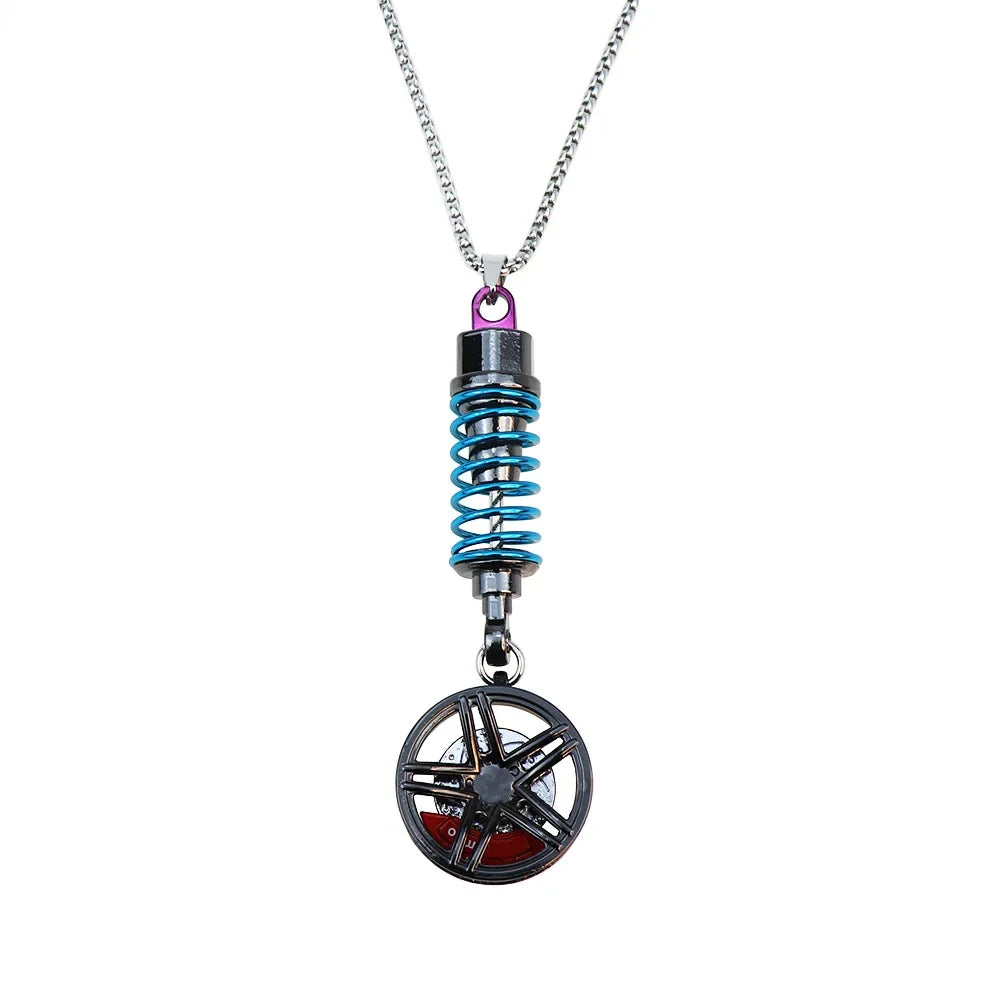 Car Wheel Shock Absorber Ornament Car Interior Rearview Mirror Pendant Car Pendant Hanging, Halloween, Christmas Gift Amagi