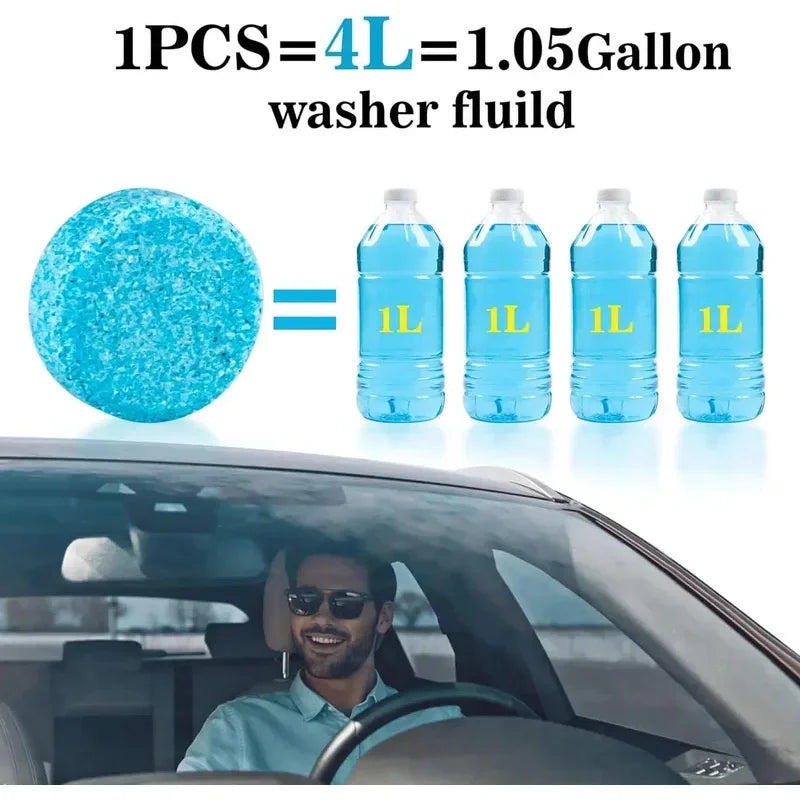 Car Windscreen Wiper Solid Cleaner Effervescent Tablets Cleaning Universal Windshield Window Glass Water Dust Washing Amagi