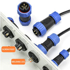 5/10/100 Sets SP16 SP17 SP20 SP21 2PIN-12PIN Screw Wiring Waterproof Aviation Connectors IP68, Electrical Cable Wire Connector
