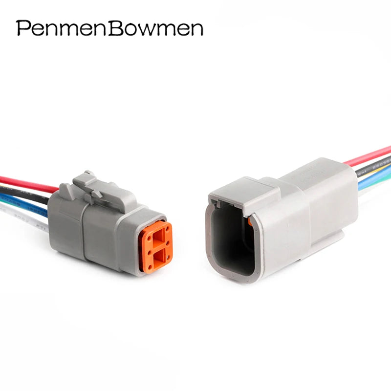 1 Set 2 3 4 6 8 12 Pin Deutsch DTM Car Electrical Cable Connectors Female Male DTM06 2 3 4 6 8 12S DTM04 Plug Wire Harness