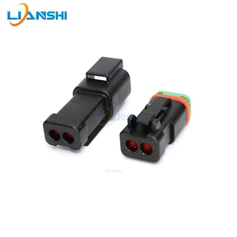Dechi type connector DT06-2S/DT04-2P waterproof connector, 2p LED spotlight plug wiring harness