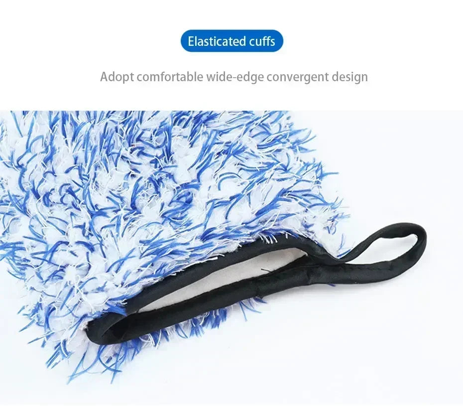 Car Tyre Cleaning Cloth Universal Car Detailer Cleaning Tool Car Wheel Cleaning Wash Glove Microfiber Auto Wash Accessorie Amagi