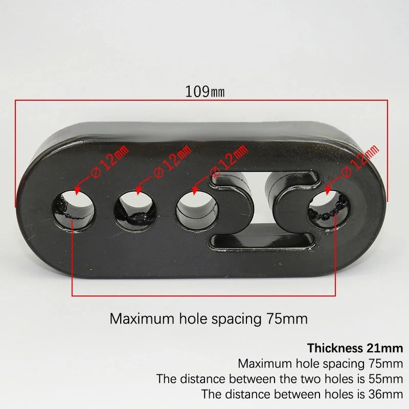 Universal Car Exhaust Pipe Mount Brackets Hanger Insulator Polyurethane Hanger Liner Bracket 2 Holes 4 Holes