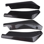 1Pair Carbon Fiber Winglets Side Skirt Extension Car Front Rear Bumper Strip Lip Spoiler Diffuser Splitter Scratch Protector