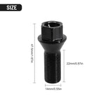 36136890324 For BMW Wheel Nut Stud Bolt tire screws M14 X 1.25 Black F25 X3 E70 X5 Hub bolt rod