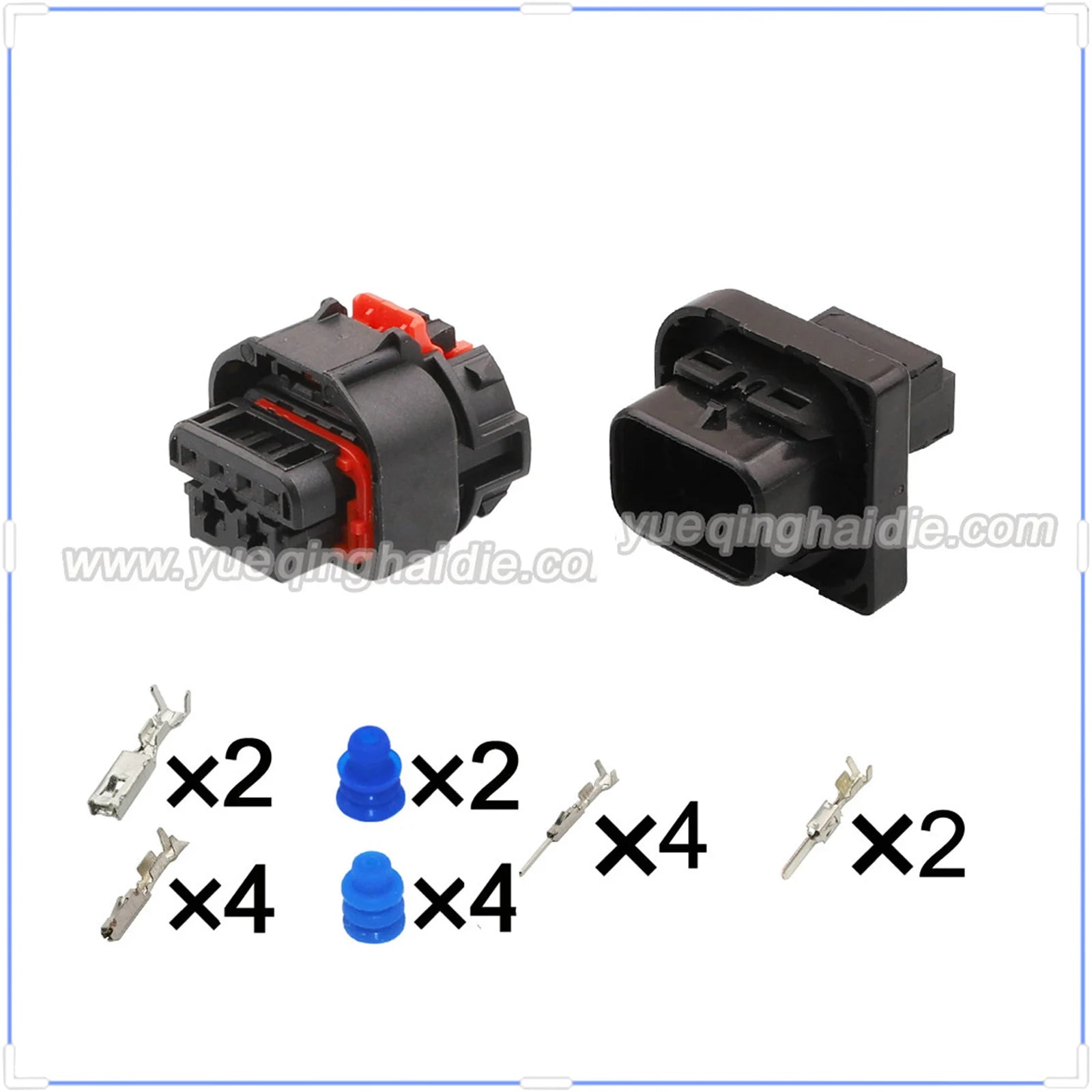 6-Pin Connector 0.6mm 3.5mm Male Female Connector Auto Wiring Harness Cable Plug for BMW 2302238-1 8992188-01 0-2302239-1
