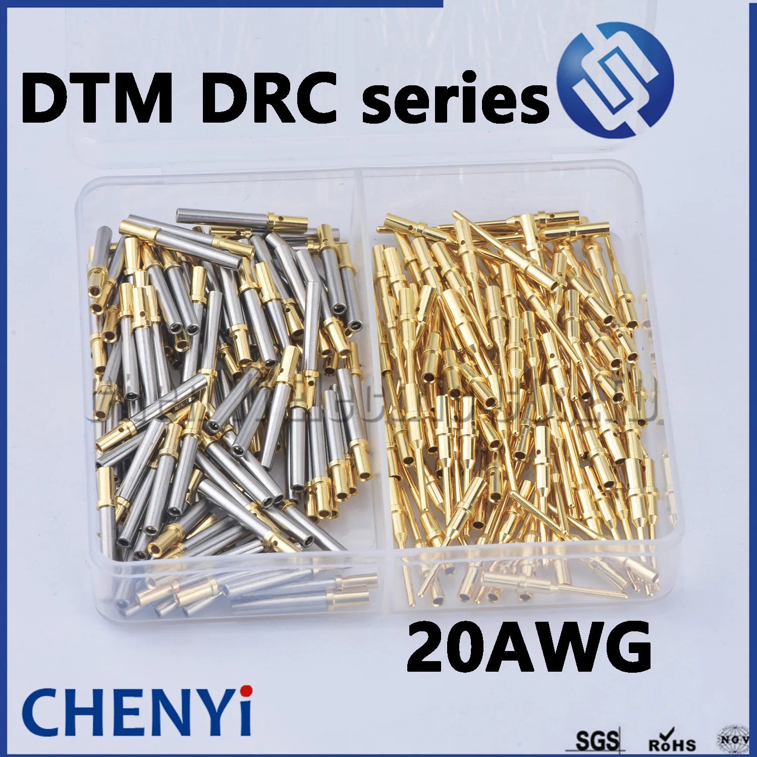50/100 Pcs Deutsch DTM 1.0mm Series Female male Pin 0460-202-2031 0462-201-2031 Gold Plated Stainless Steel Crimp Solid Terminal
