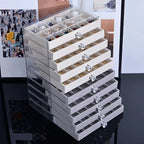 Layer Drawer Style Velvet Jewelry Box Earring Bracelet Storage Rack Multi Layer Display Case for Jewelry Accessories Amagi