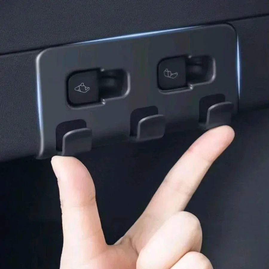 For Tesla Model Y Rear Trunk Hook Seat Button Car Cargo Grocery Shopping Bag Holder Umbrella Hanger Storage Interior Holder Amag