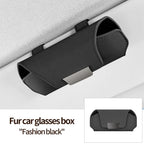 1PC Car Eyewear Organizer Car Glasses Case Suede Material Sun Visor Holder Car Sunglasses Holder Case Glasses Box