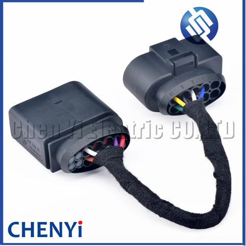 1 Pcs 10P to 14P Conversion harness plug 1J0973837 6R0973735 For Golf 7.5 LED headlight modification upgrade adapter cable