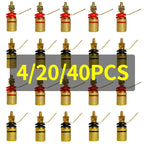 10/20/40PCS 307-Type Gold-Plated Binding Posts, 4mm Banana Sockets for Speaker & Amplifier Panel Mount, High-Current Terminals