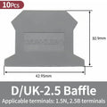 Premium Brass UK Screw Clamp Terminal Block – DIN Rail Mount, UK1.5N / 2.5B / 3N / 5N / 6N / 10N / 16N / 25N / 35N / 50N