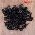 50/100Pcs 10mm Diameter 10mm Black Plastic Auto Fasteners Rivets Clips Vehicle Car Bumper Door Panel Liner Clips Retainer