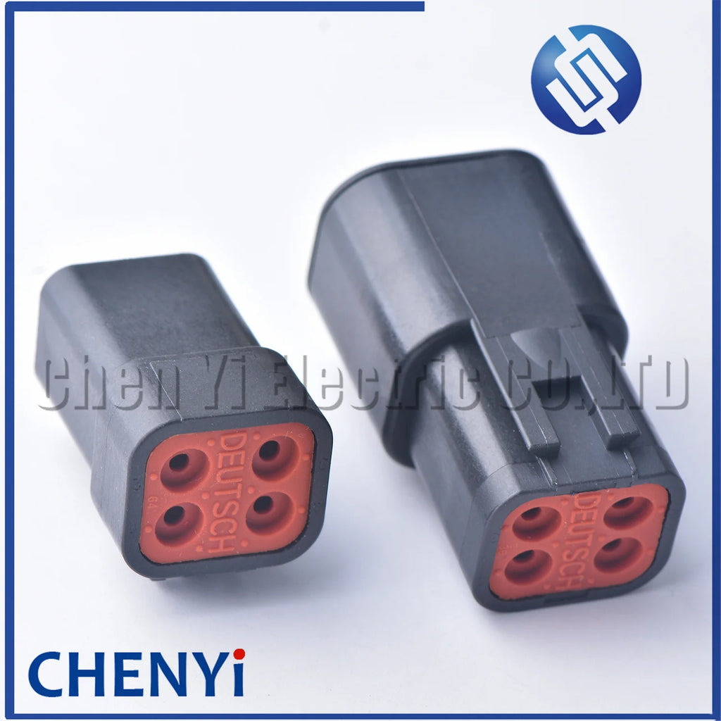 Black DTP series 4 Pin Male Female Automotive Waterproof Connector Plug DTP06-4S DTP04-4P For cummins ECM Power Connector Module