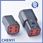 Black DTP series 4 Pin Male Female Automotive Waterproof Connector Plug DTP06-4S DTP04-4P For cummins ECM Power Connector Module