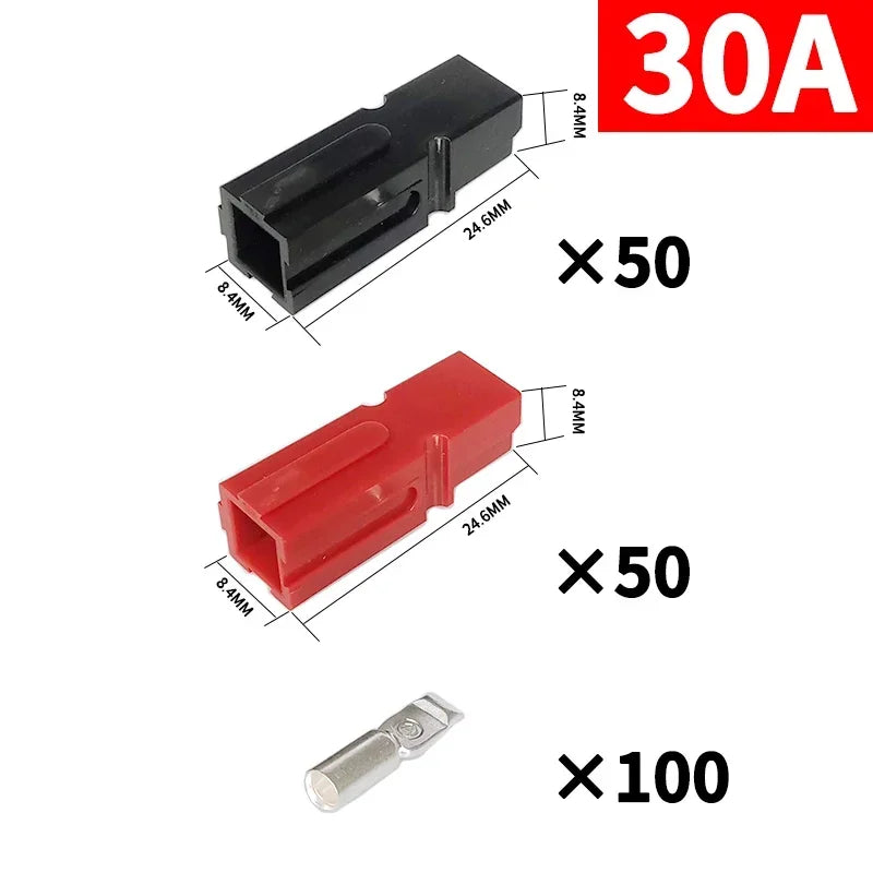 10/50/100/500Pcs  SB30 30A/75A/120A/180A High Current Quick Connect Plug 600V DC for Battery/UPS Power & Solar System