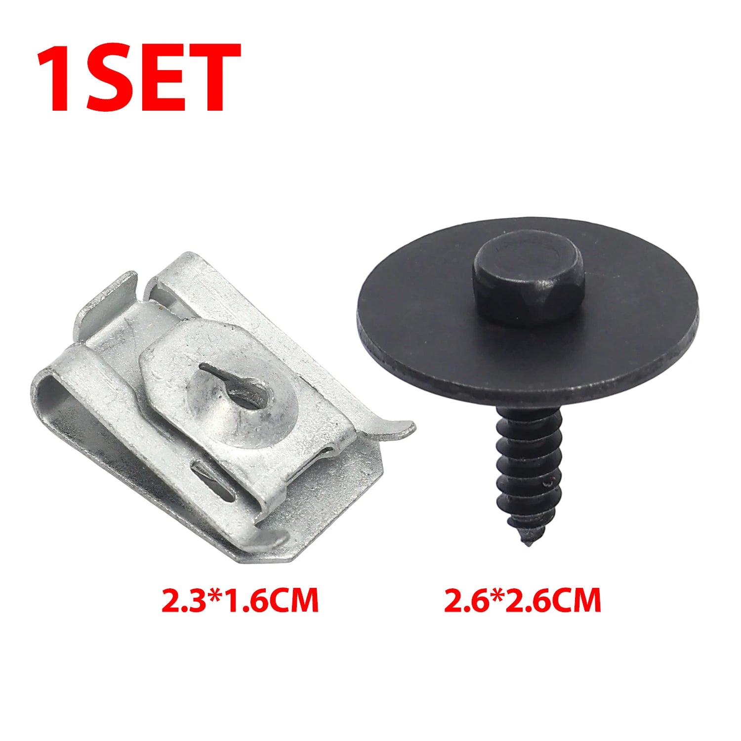 20/1set Bumper Cover Fender Splash Guard Screw and U-Shape Self-Locking Nut Kit for BMW Bumper Repair Kit 07146951655