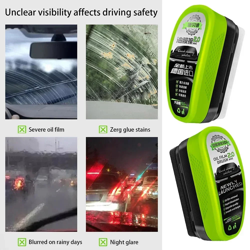 Glass Cleaning Board Car Windscreen Cleaner Brush Strong Front Windshield Stain Remover Prevents Rain and Fog Cleaning Amagi