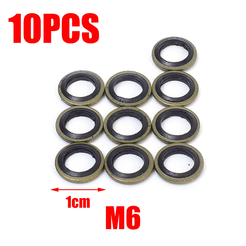 Non-Slip Car High Pressure Fuel Line Drain Plug Gasket Universal Oil Pan Gaskets Accessories Seal M6/M8/M10/M12/M14/M16/M18/M20