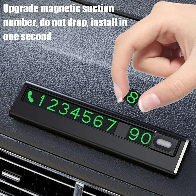 Car Park Stop Sign Universal Automobile Accessories Car Temporary Parking Card Phone Number Card Plate Telephone Number Amagi