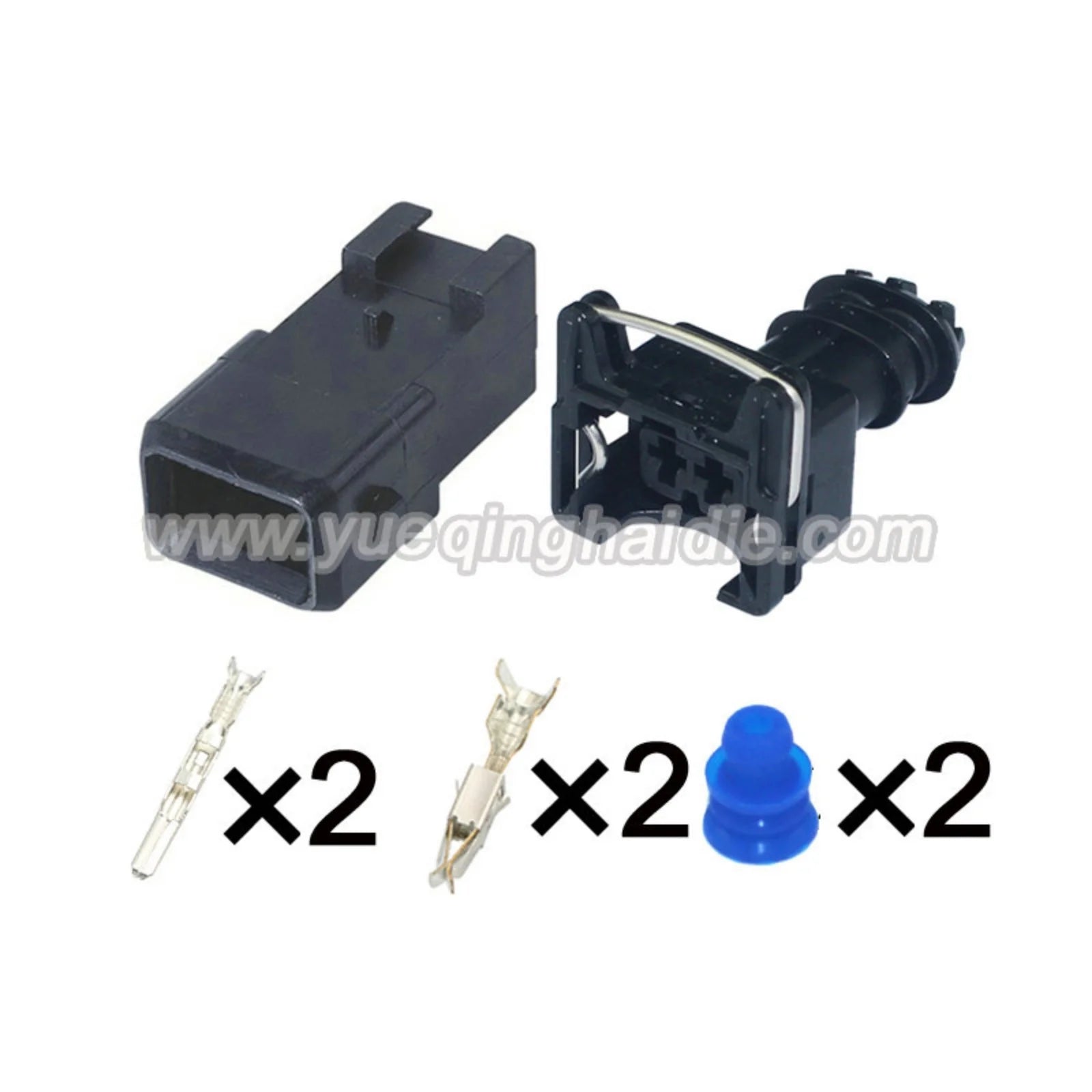 2-PIN Connector Waterproof 3.5mm Male Female Connectors Cable Plug Wiring Harness For Car 1-144545-0 282189-1