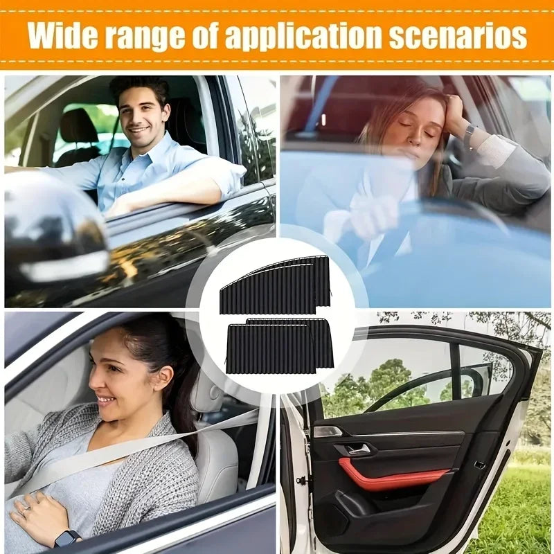 4PCS Magnetic Car Sunshade Window Curtain Auto Window Sun Shade Privacy Sun UV Protection Window Car Interior Accessories Amagi