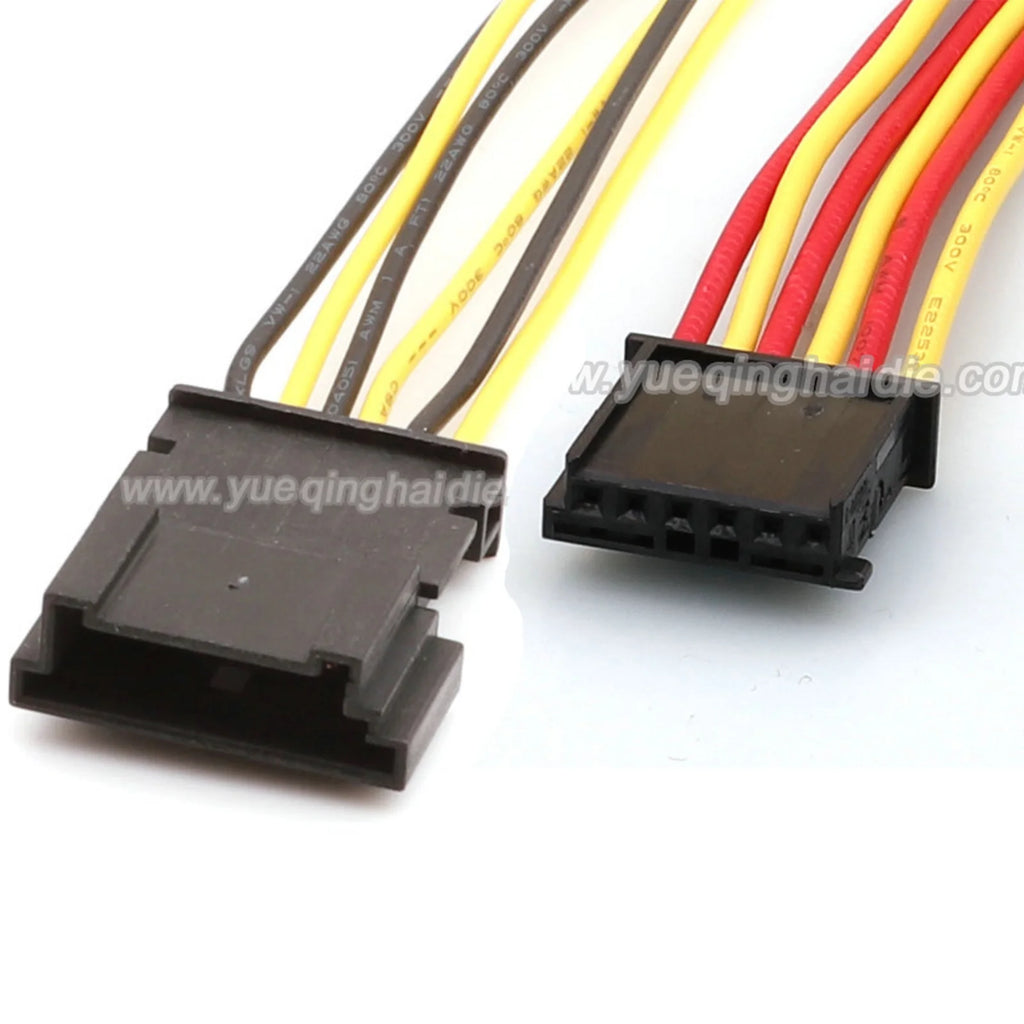 6 Pin Unsealed 0.6mm Male Female Connectors Trunk License Plate Light  Steering wheel plug For VW BMW 1-1703874-1 1-1241370-3