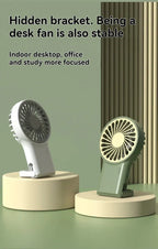 Creative Mini Handheld Small Fan USB Charging Portable 3 Speed High Wind Desktop Office Travel Pocket Fan Hangable Buckle Amagi