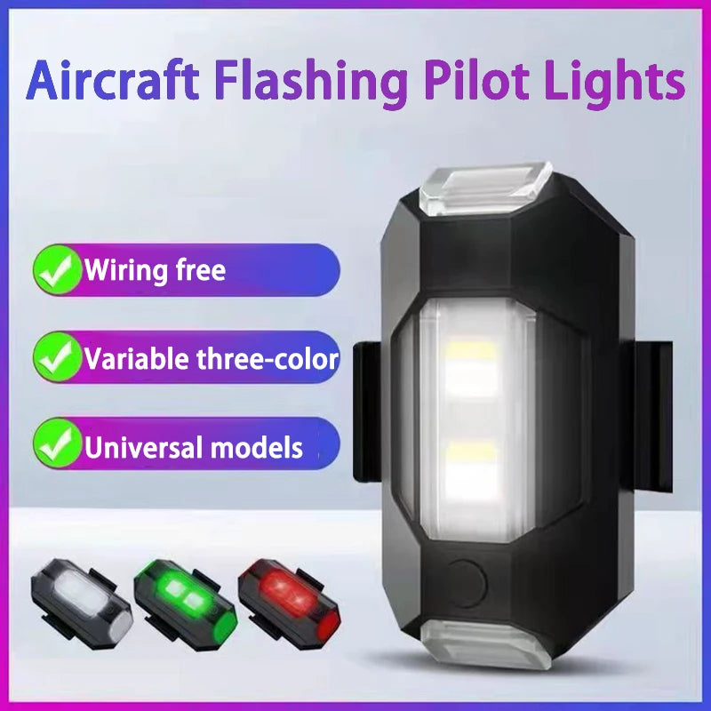 New LED Anti-collision Warning Light RC Drone Flash LED Position Light Motorcycle Turn Signal Indicator 7 Colors Strobe Light