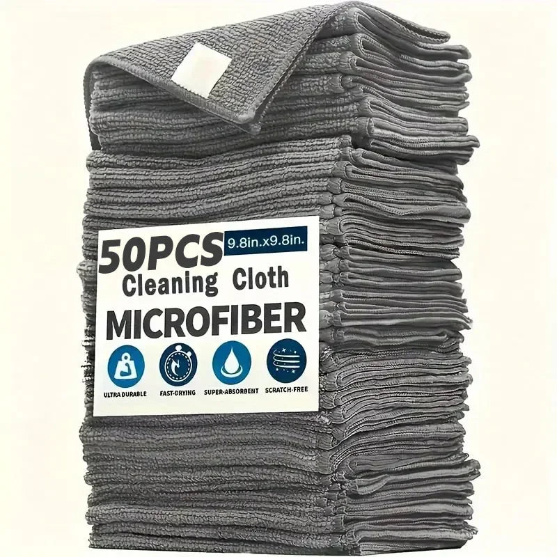 Microfiber Cleaning Cloth Soft Absorbent Wash Dishcloth Reusable Window Car Clean Towel Household Cleaning Rags Amagi