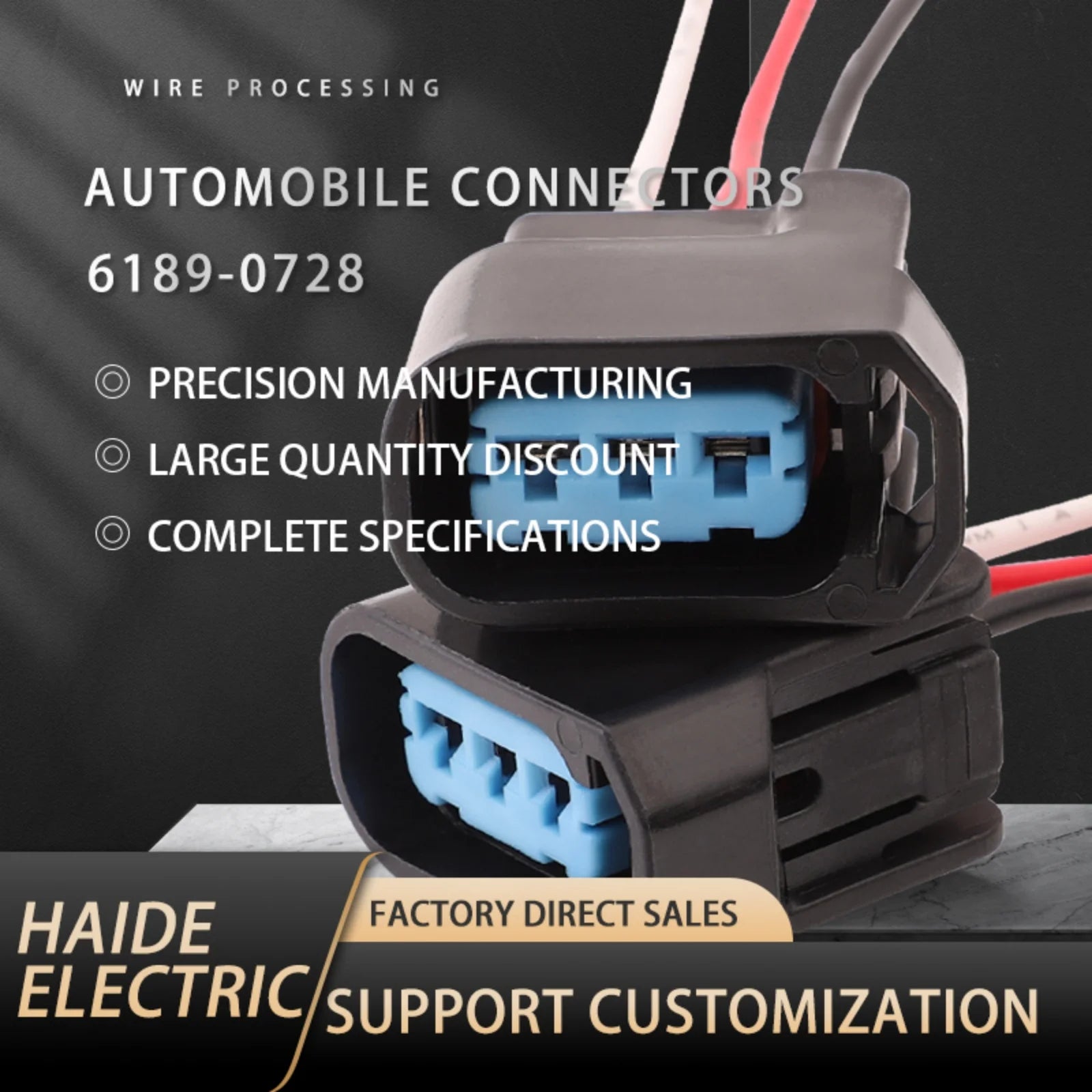 3 Pin Waterproof CRV High-voltage Ignition Coil Automotive Female Connector Wiring Harness 6189-0728 For Honda K-Series S2000