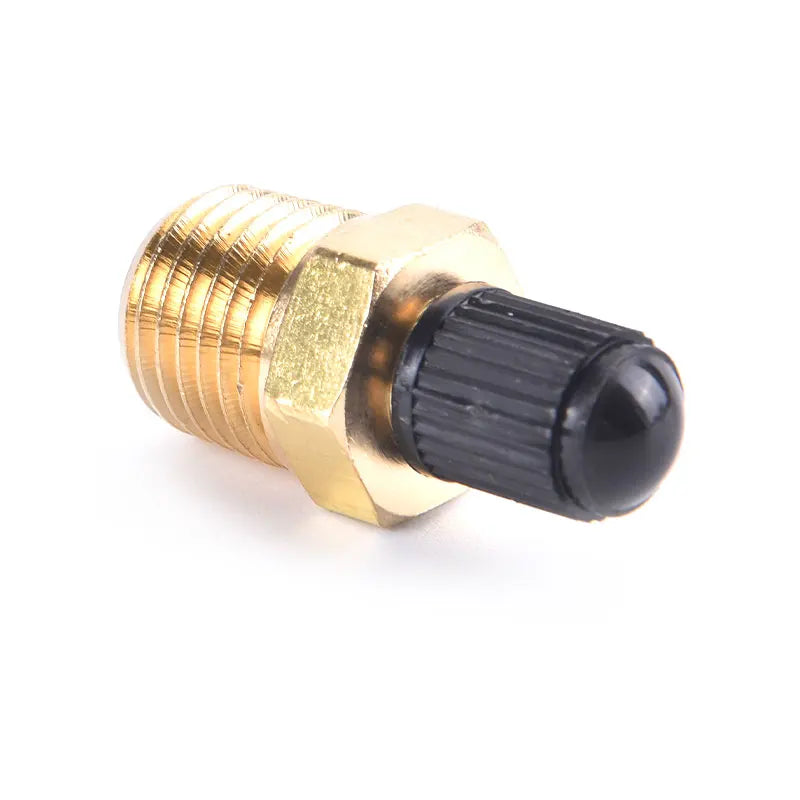 1/4 Inch NPT Solid Nickel Plated Brass Air Compressor Tank Fill Valve 6.35mm Male NPT Standard Thread Core Rated To 2g00psi