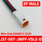 5/20 SETS JST02T/02R-JWPF-VSLE JWPF Series Male Female Plug Docking Harness Mini Car Motorcycle With 20AWG 15CM Wire Connector